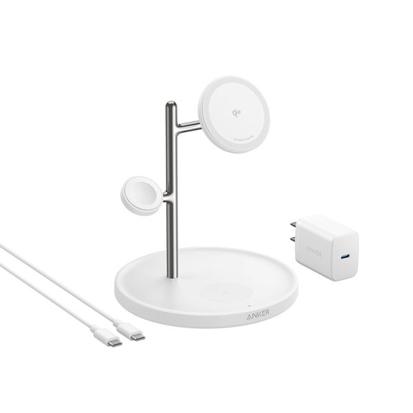 شارژر بی سیم 15 وات انکر مدل A25M3 به همراه کابل USB-C و آداپتور